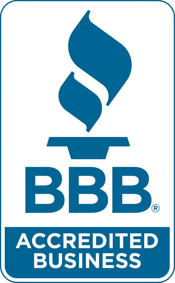 BBB accreditation badge showing trusted and ethical tree service business of AAA Tree Experts